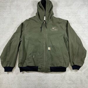 Carhartt Olive Green Hooded Jacket